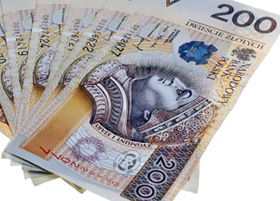 Polish money salary isolated