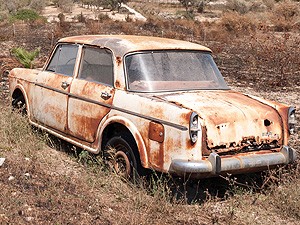 abandoned, vintage, car, old